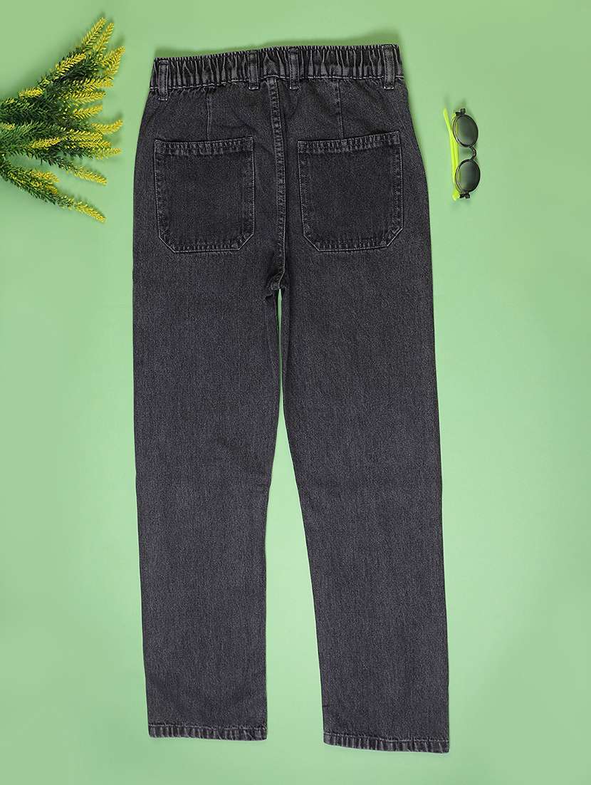 girls solid mid rise slim fit jean - 22141333 -  Standard Image - 1