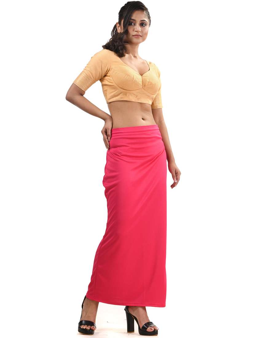 women solid mid rise saree shaper - 22141340 -  Standard Image - 1