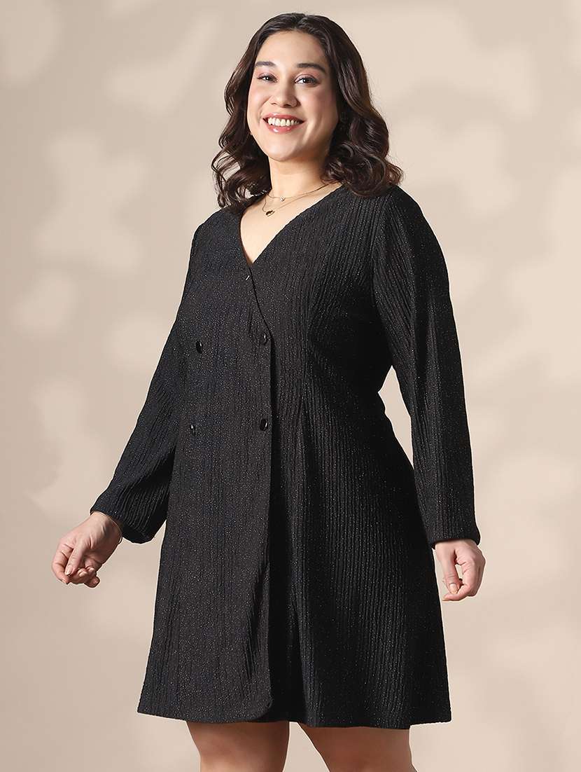 women plus size long sleeve a-line dress - 22141367 -  Standard Image - 1