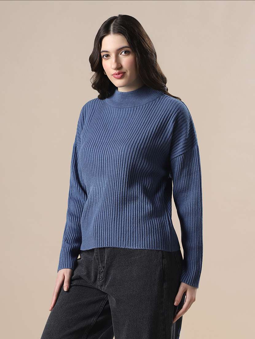 women soldi mock neck long sleeve pullover - 22141397 - Standard Image - 1