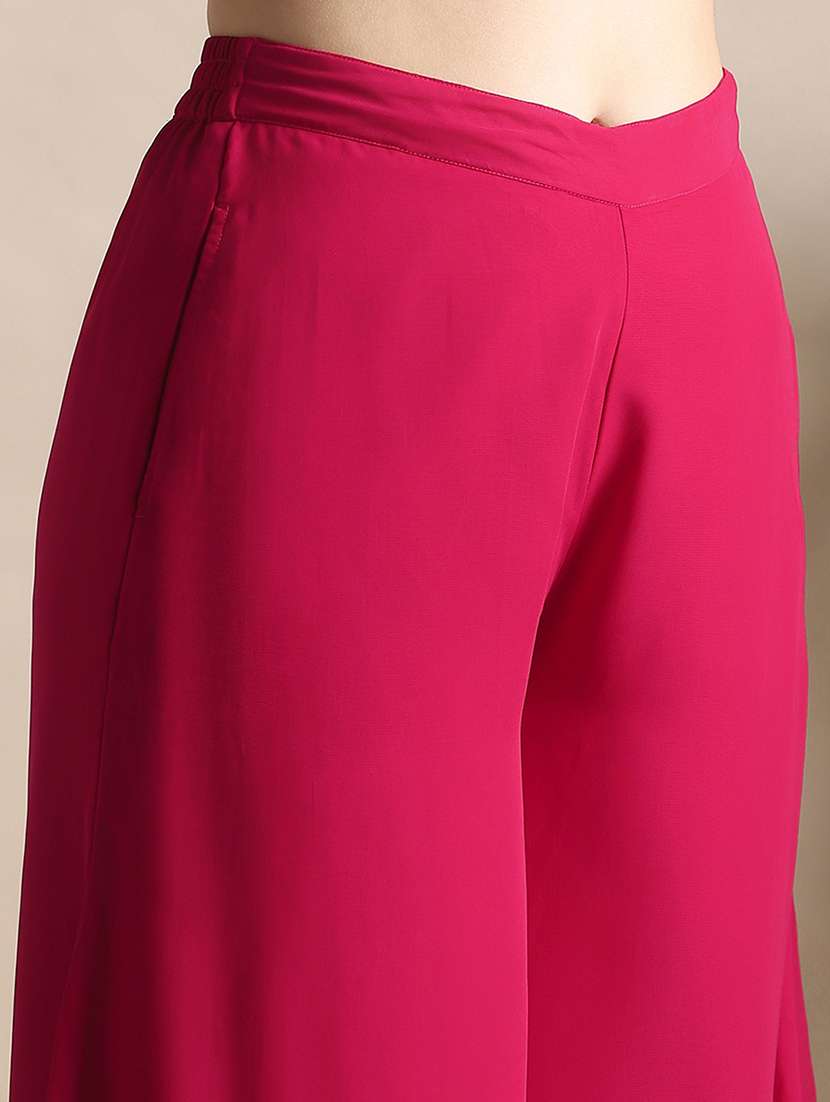 women solid with work sleeveless fusion set - 22141427 -  Standard Image - 4