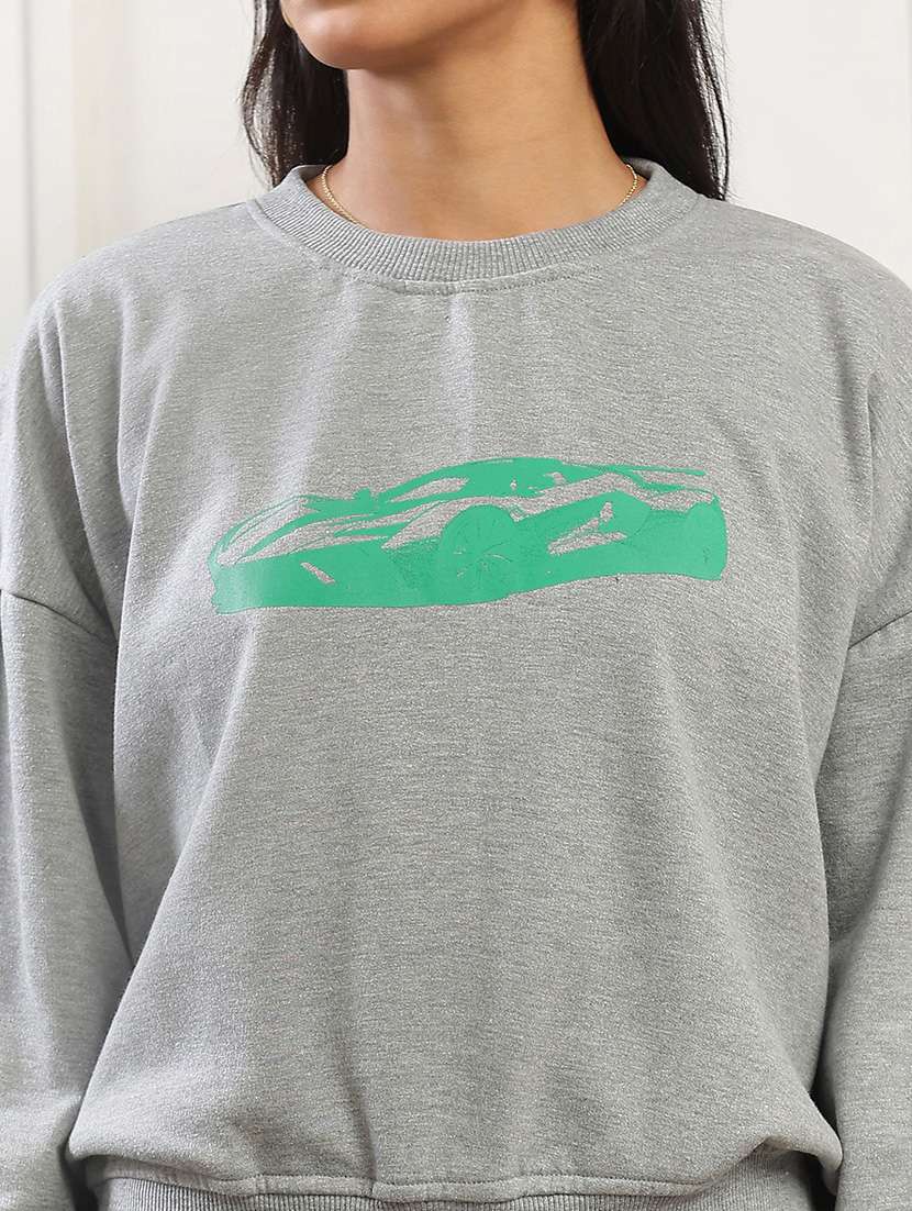 women printed long sleeve sweatshirt - 22141486 -  Standard Image - 4