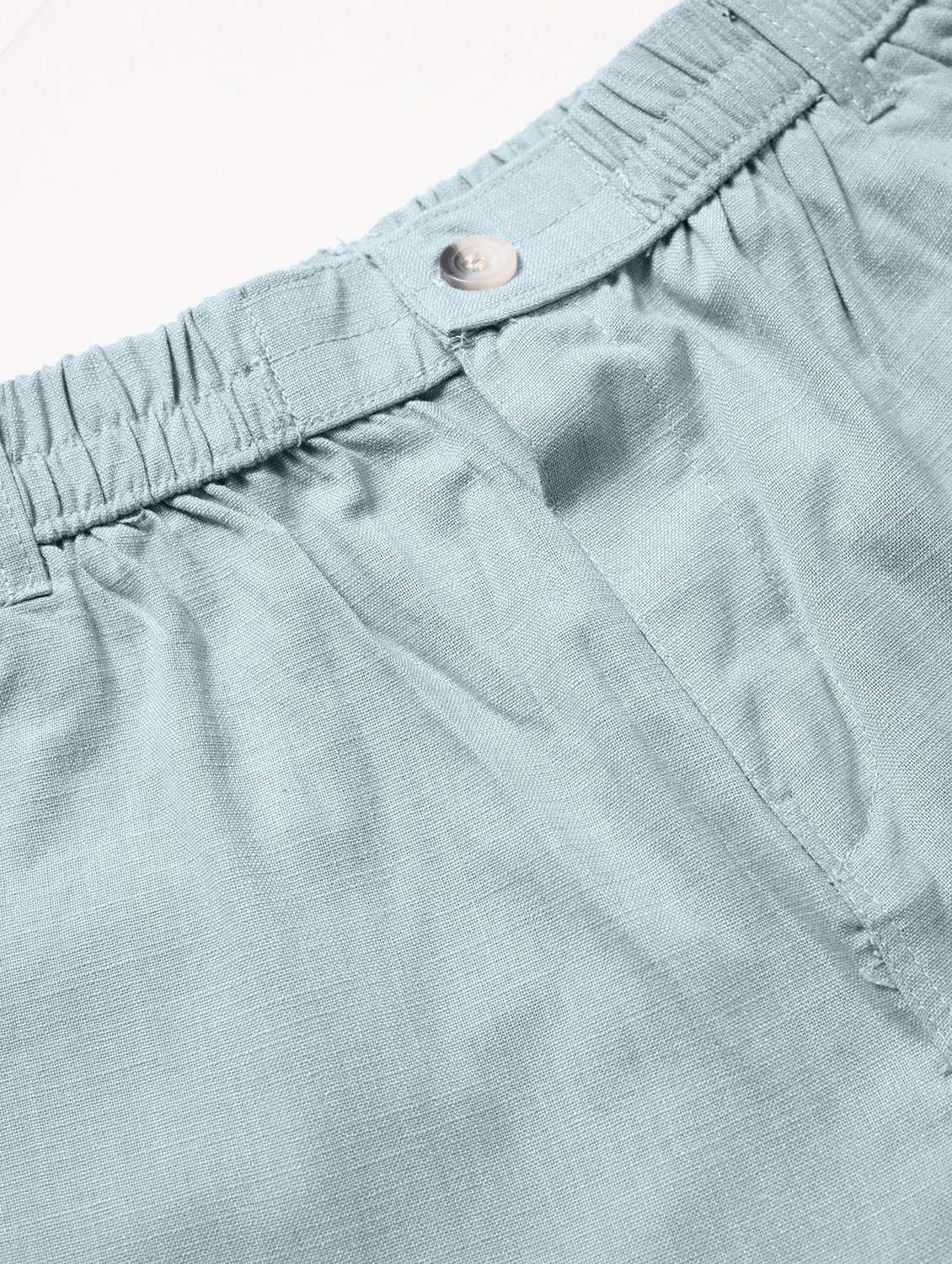 men solid mid rise flat front casual trouser - 22141585 -  Standard Image - 4