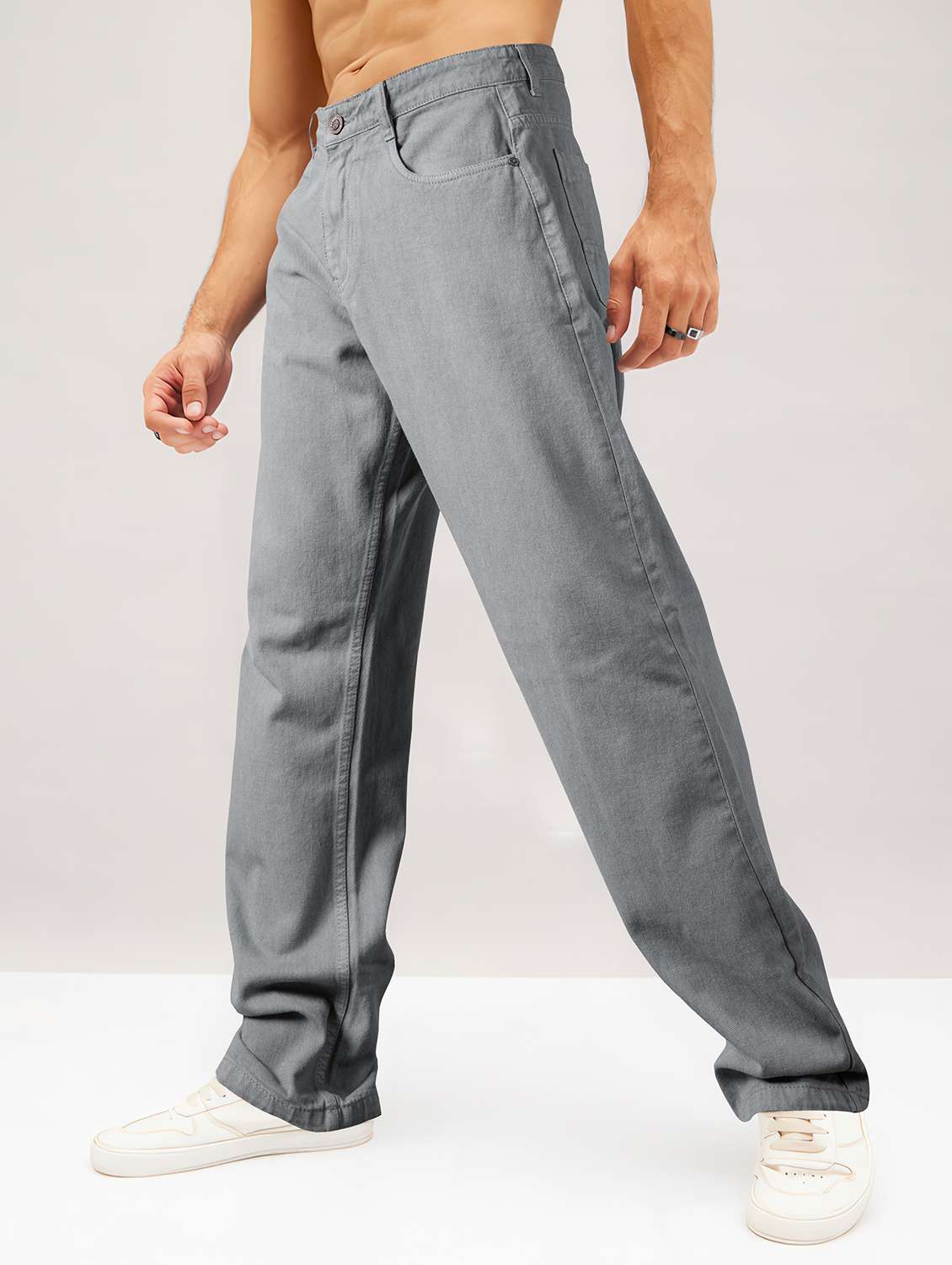 men plain mid rise full length jean - 22141598 - Standard Image - 1
