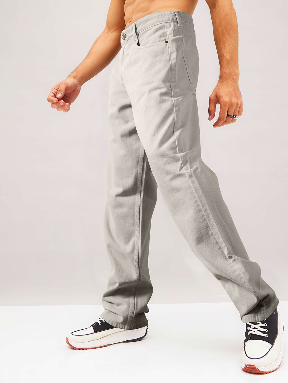 men plain mid rise full length jean - 22141600 - Standard Image - 1