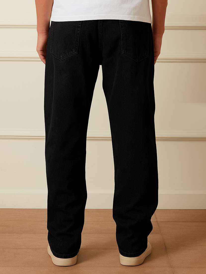 men plain mid rise full length jean - 22141602 - Standard Image - 1