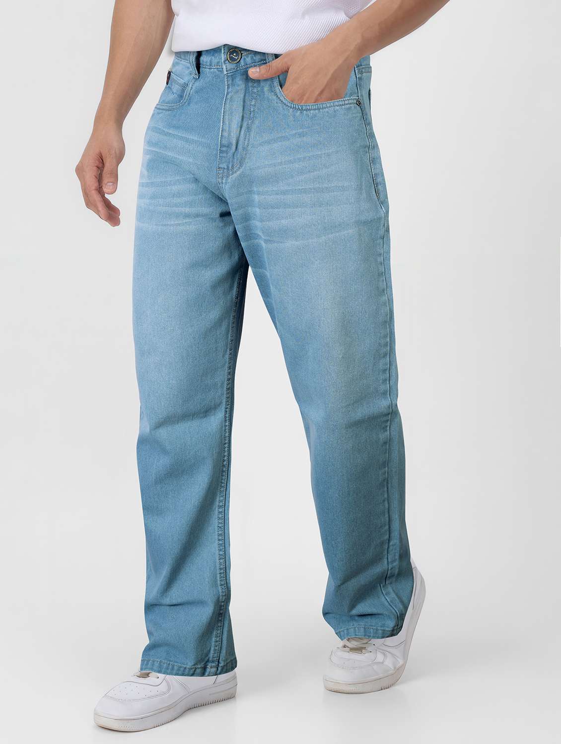 men washed mid rise full length jean - 22141604 -  Standard Image - 1