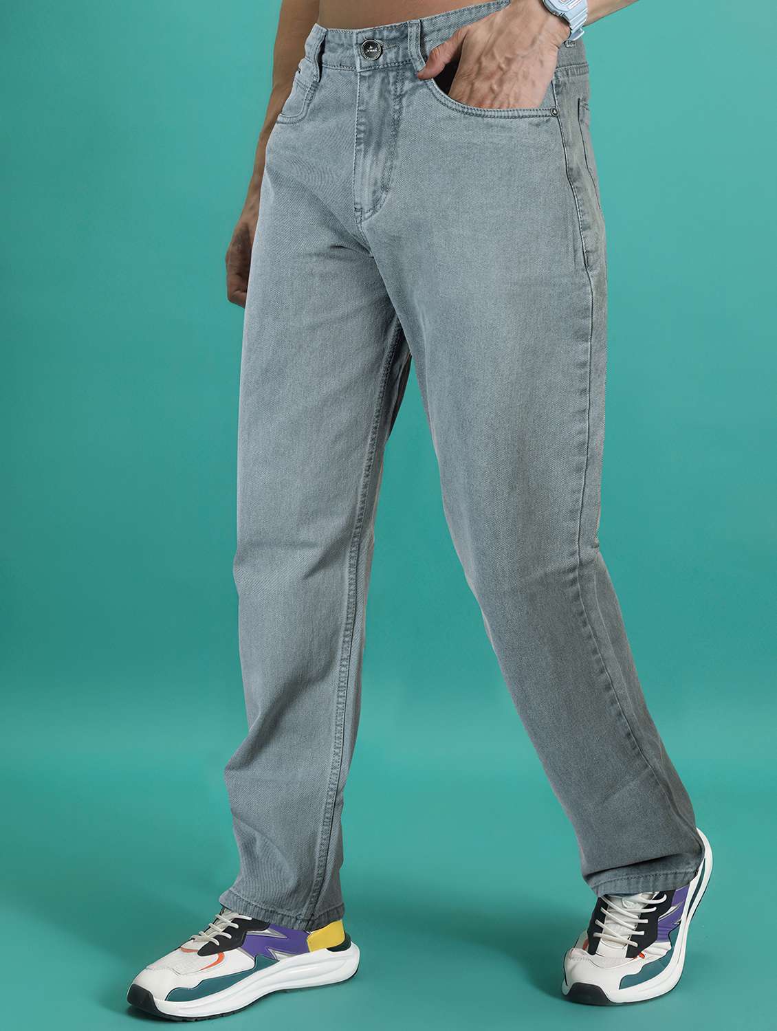 men washed mid rise full length jean - 22141606 - Standard Image - 1