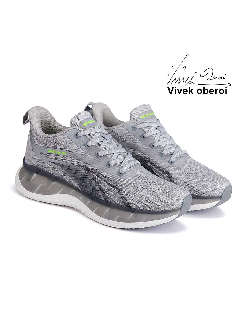 men grey lace up sport shoe - 22141952 - Standard Image - 1