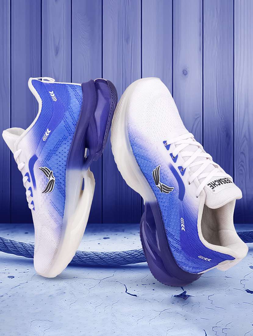 men blue lace up sport shoe