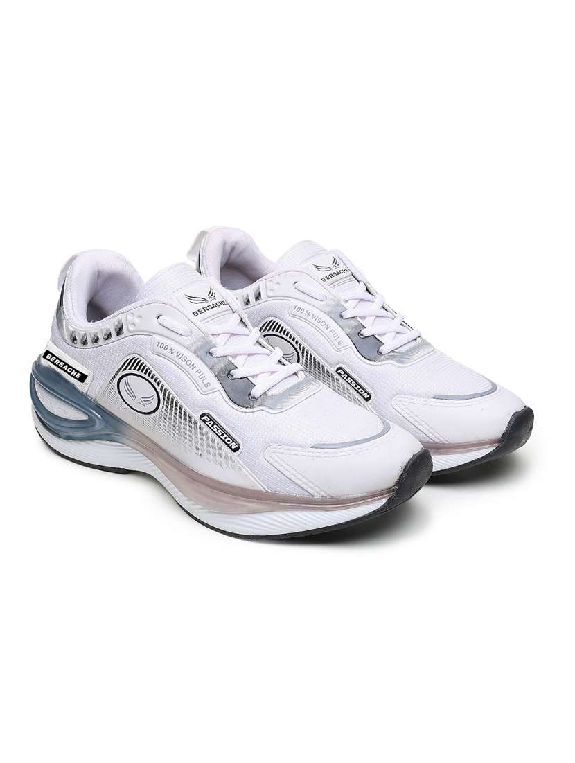 men white lace up sport shoe - 22141982 -  Standard Image - 1