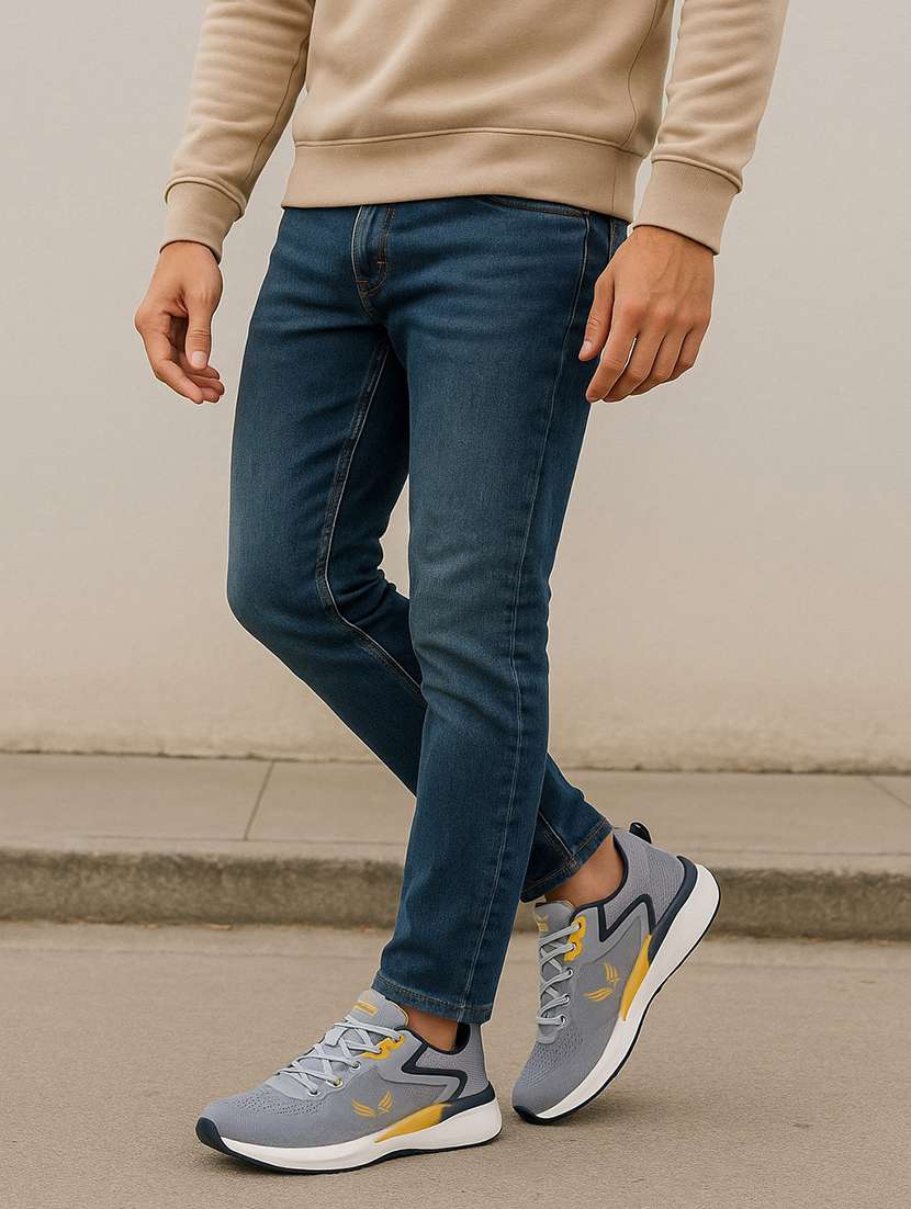 men grey lace up sport shoe - 22141984 -  Standard Image - 1