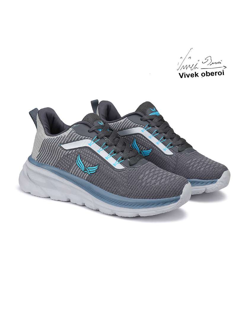 men grey lace up sport shoe - 22141989 - Standard Image - 1