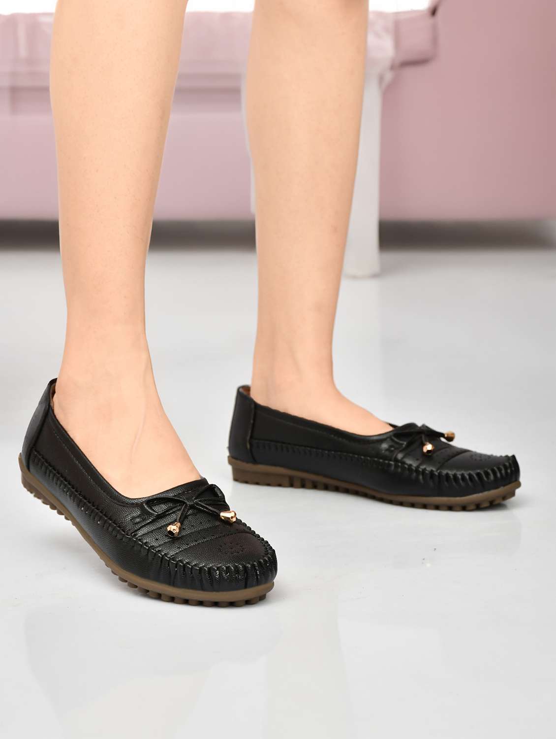 women black slip on ballerina - 22141993 - Standard Image - 1