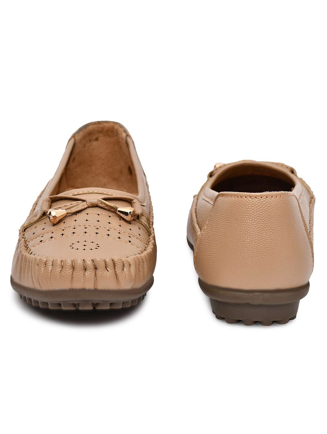 women beige slip on ballerina - 22141995 - Standard Image - 4