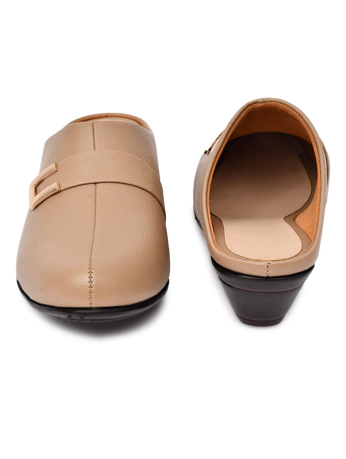 women solid slip on mules - 22141996 - Standard Image - 4