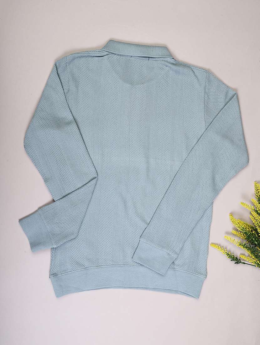 boys solid long sleeve collared sweatshirt - 22142022 -  Standard Image - 1