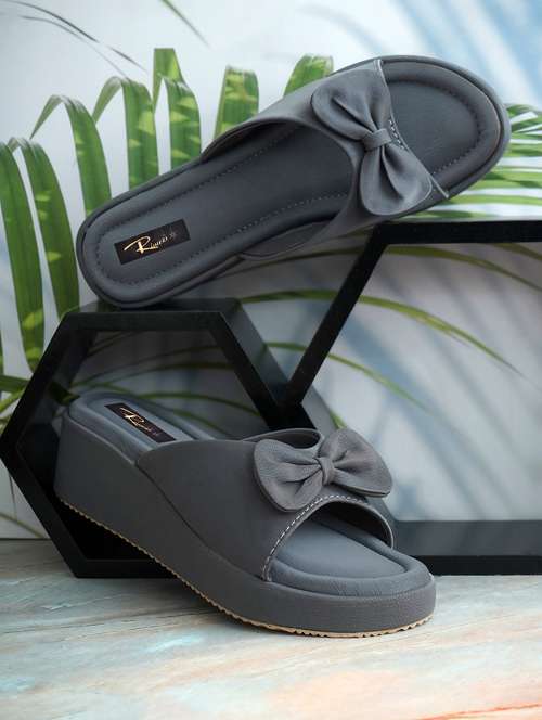 women grey slip on wedge - 22142027 -  Standard Image - 0
