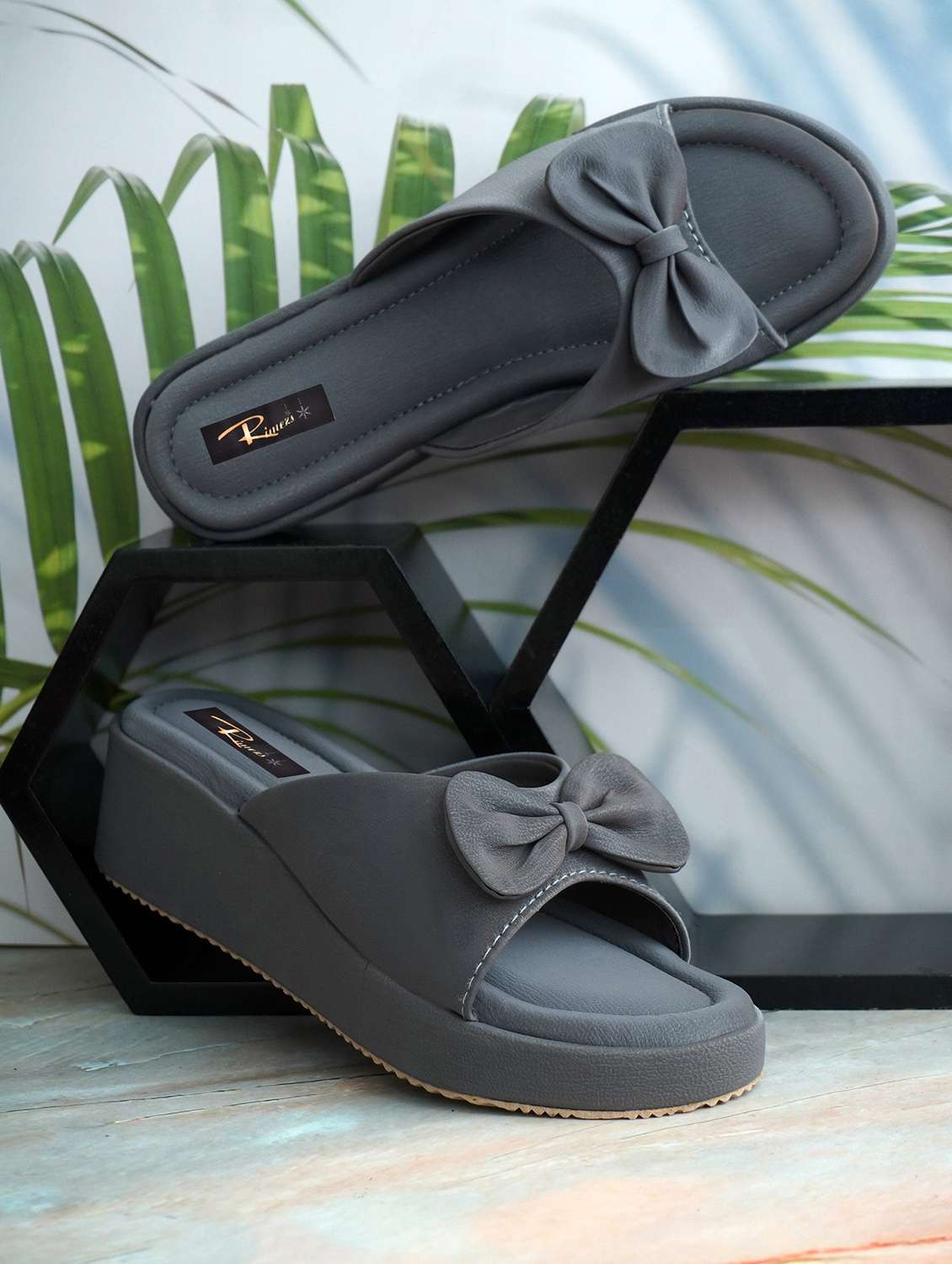 women grey slip on wedge - 22142027 -  Zoom Image - 0