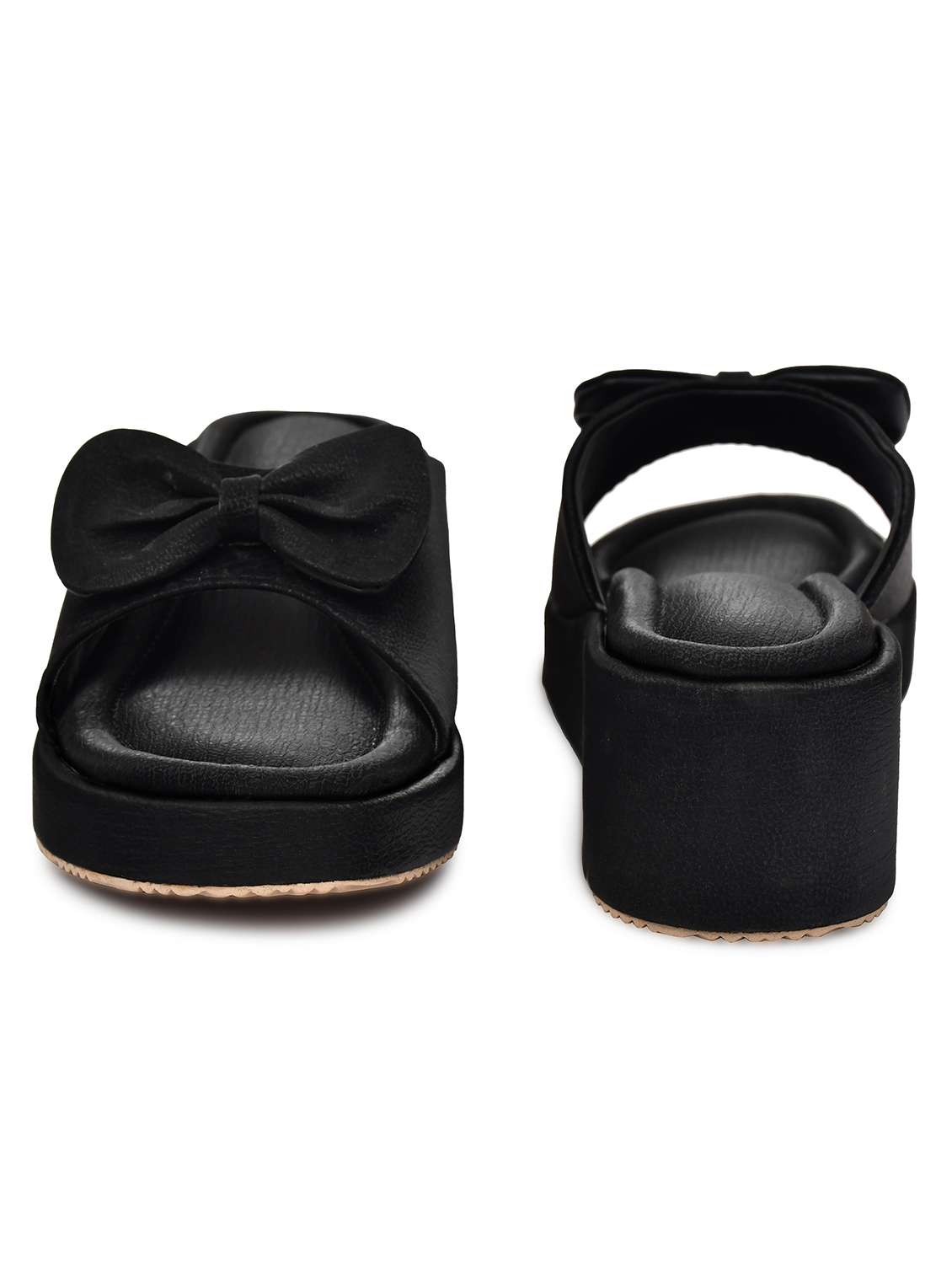 women black slip on wedge - 22142028 - Standard Image - 4
