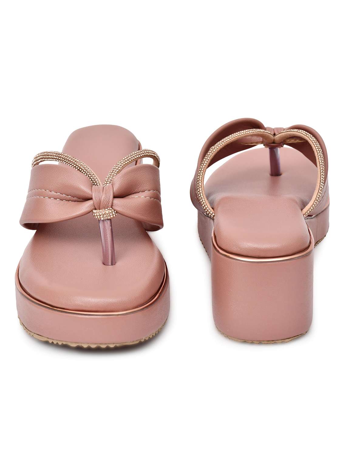 women solid slip on wedge - 22142031 - Standard Image - 4