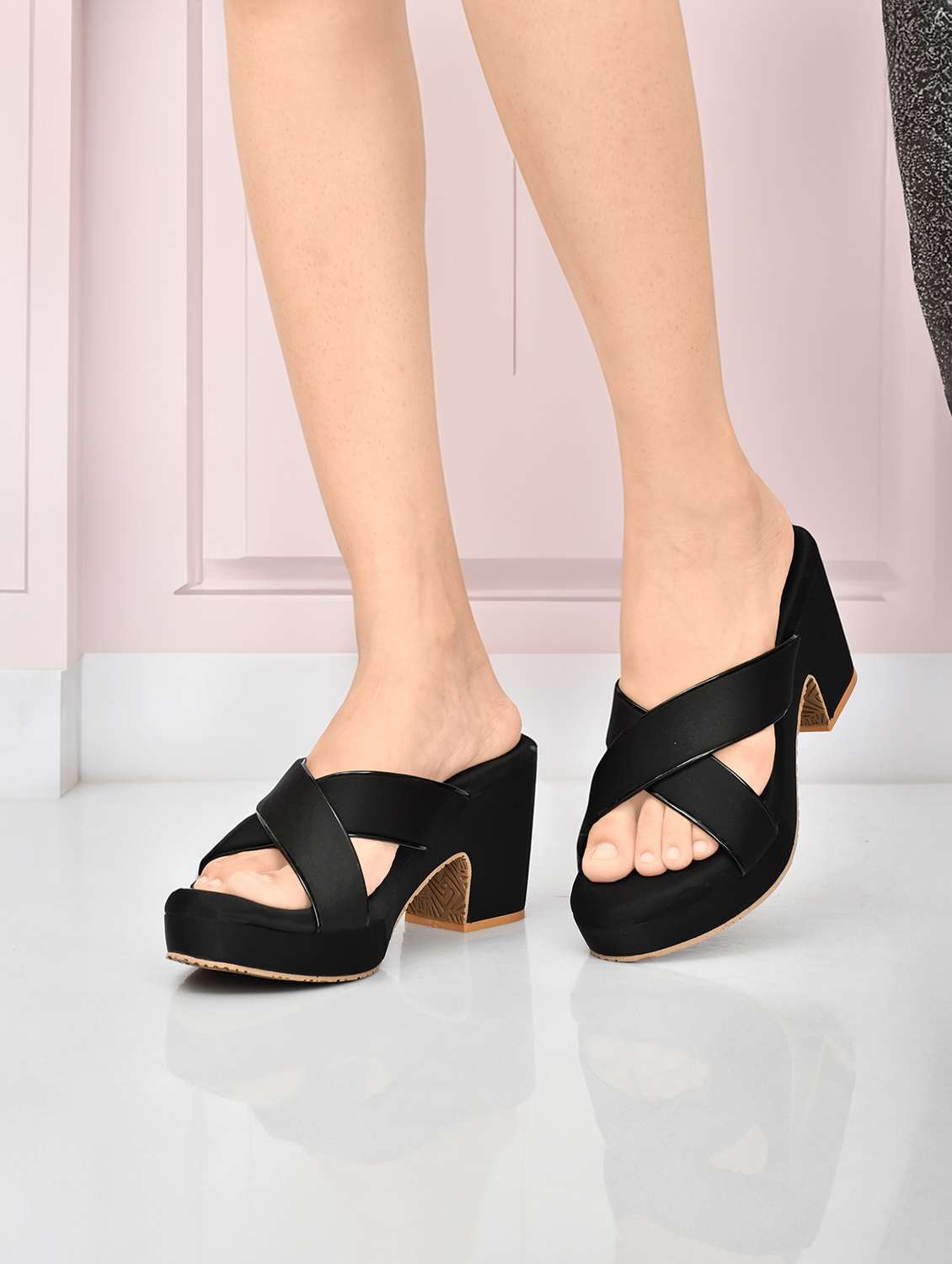 women black slip on sandal - 22142043 -  Standard Image - 1