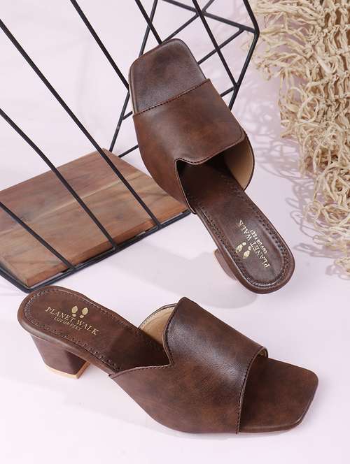 women slip on block heel sandal - 22142052 - Standard Image - 0