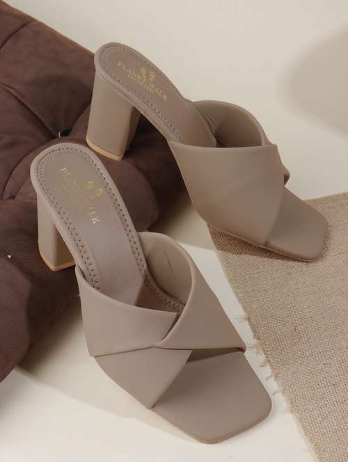 women slip on block heel sandal - 22142056 - Standard Image - 0