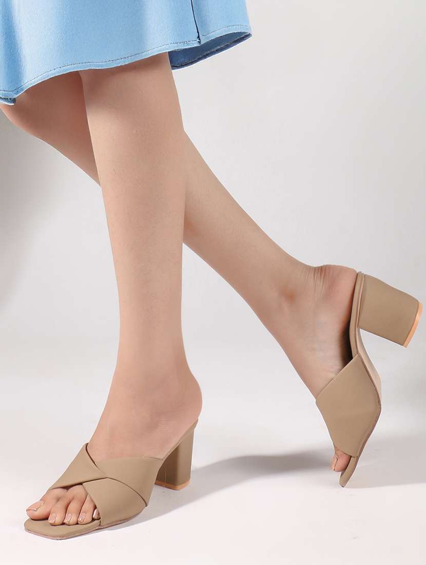 women slip on block heel sandal - 22142056 -  Standard Image - 1