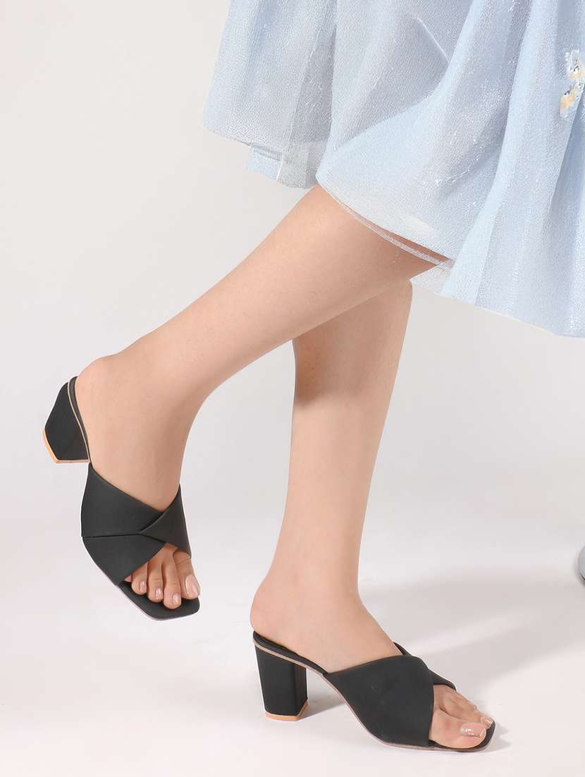 women slip on block heel sandal - 22142057 -  Standard Image - 1