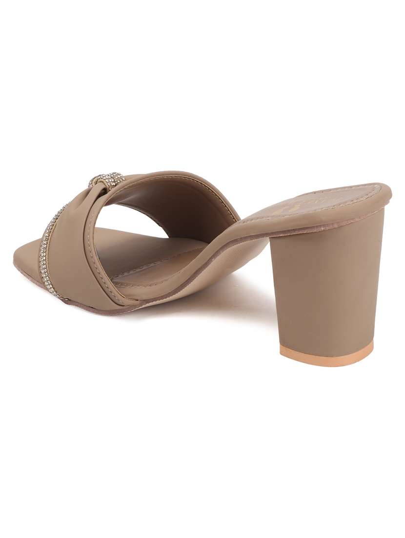 women slip on block heel sandal - 22142059 - Standard Image - 4