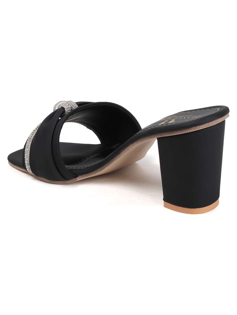 women slip on block heel sandal - 22142060 - Standard Image - 4