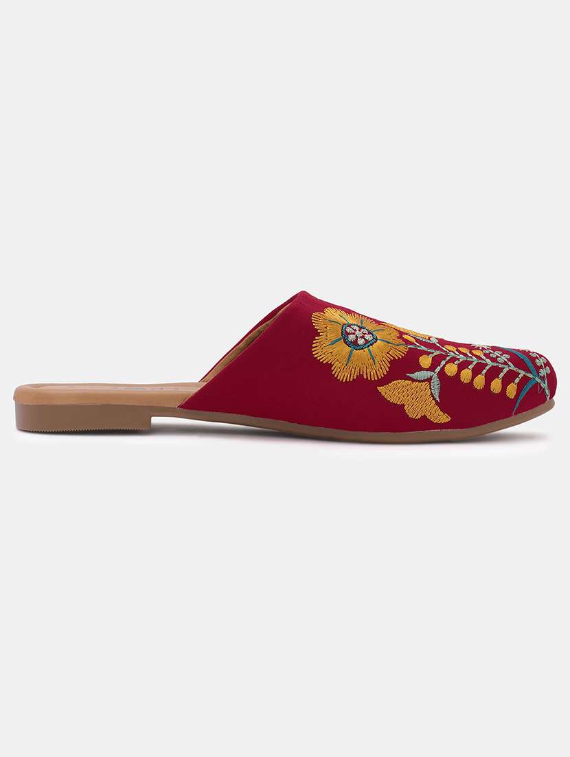 women embroidered slip on jutis - 22142189 - Standard Image - 1