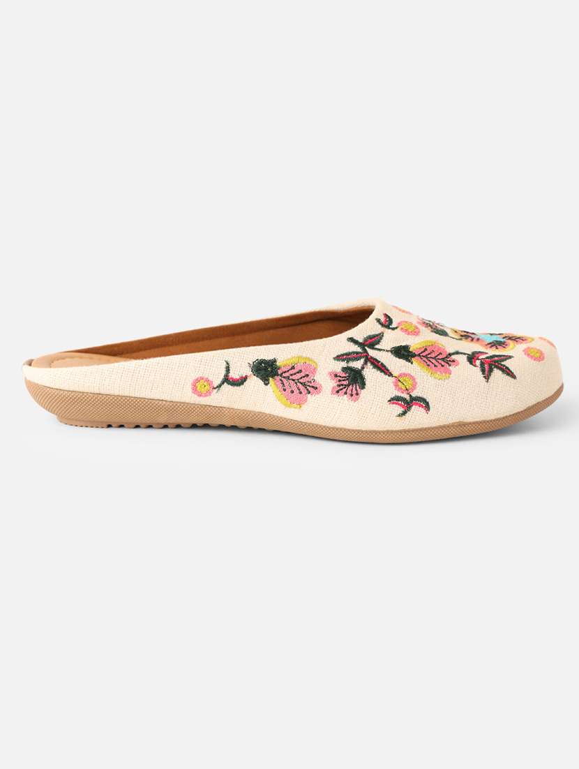 women embroidered slip on jutis - 22142192 -  Standard Image - 1
