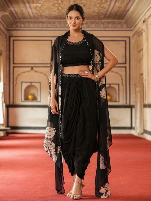 women solid with work sleeveless fusion set - 22142263 -  Standard Image - 0