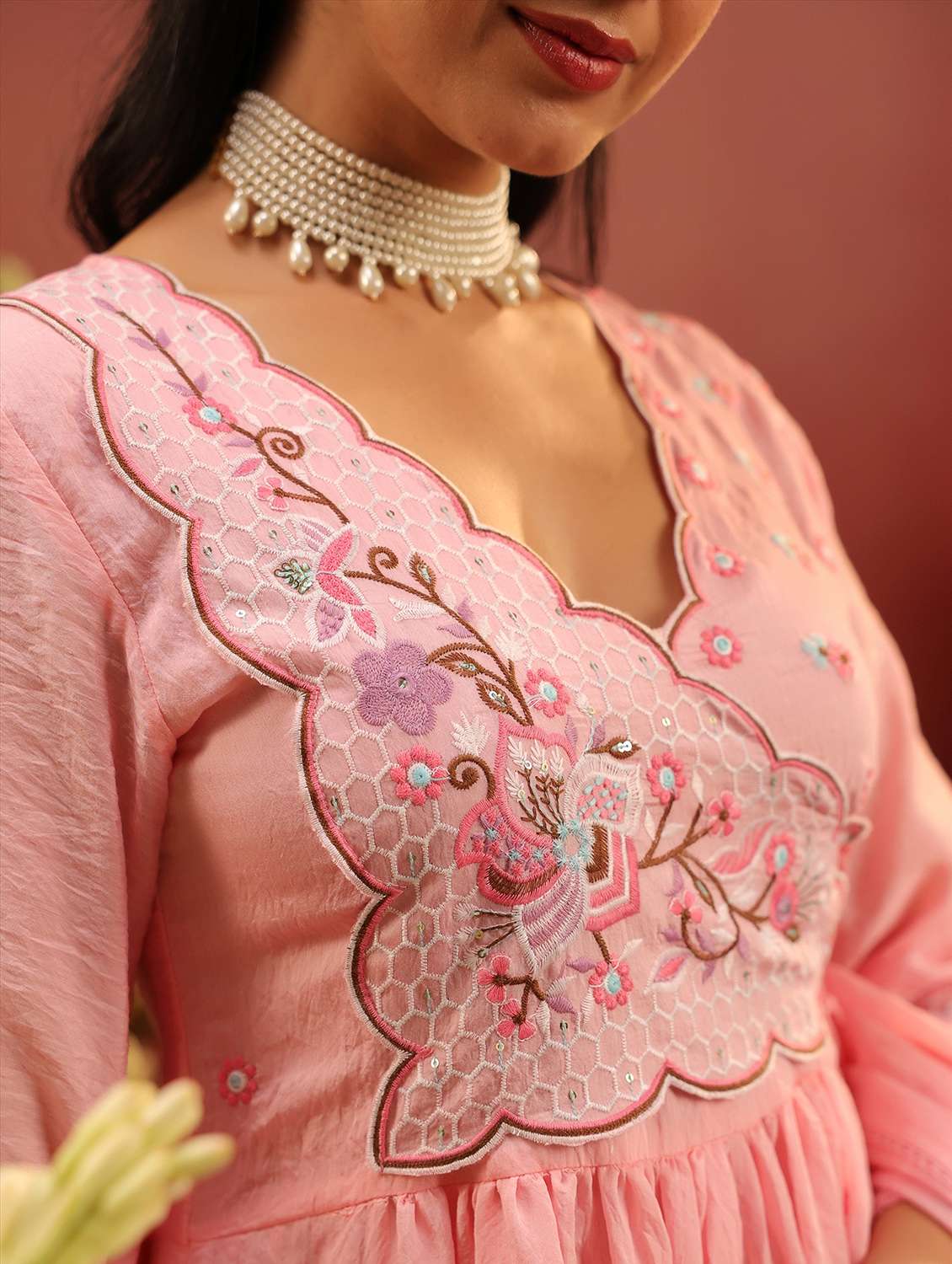 women embroidered long sleeve kurta pant with dupatta set - 22142310 -  Standard Image - 4