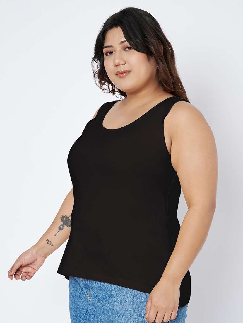women plus size solid sleeveless camisole - 22142339 - Standard Image - 1