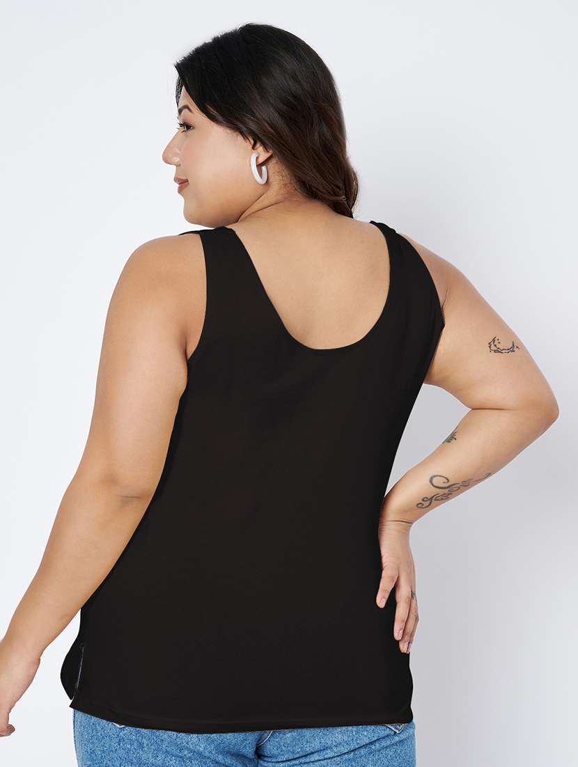 women plus size solid sleeveless camisole - 22142339 - Standard Image - 4
