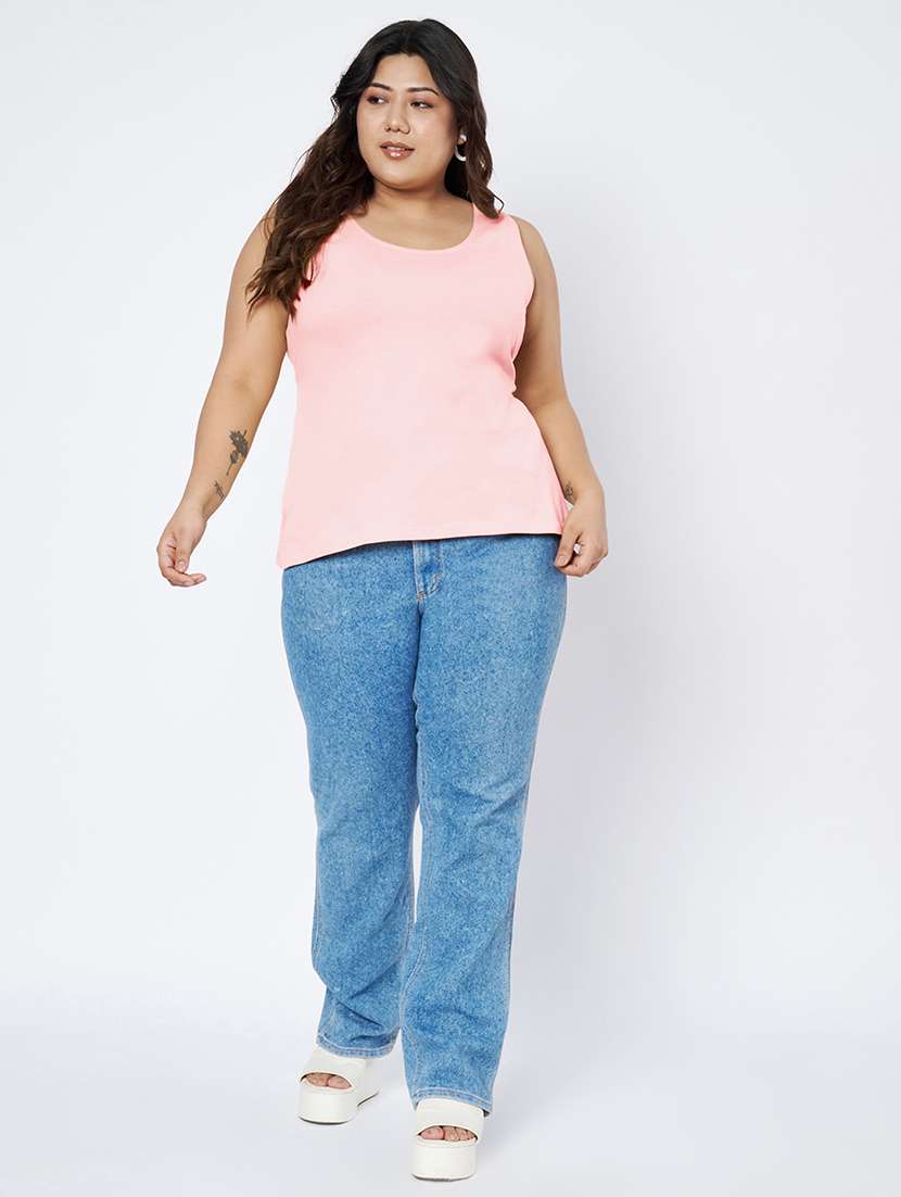 women plus size solid sleeveless camisole - 22142341 - Standard Image - 4