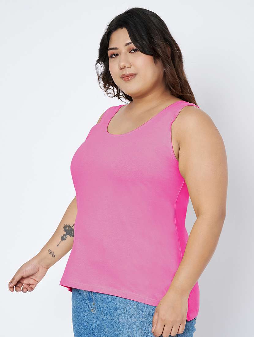 women plus size solid sleeveless camisole - 22142342 - Standard Image - 1