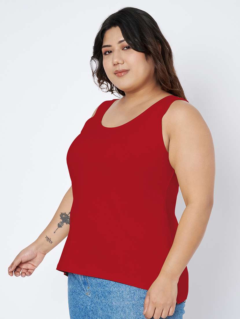 women plus size solid sleeveless camisole - 22142343 - Standard Image - 1