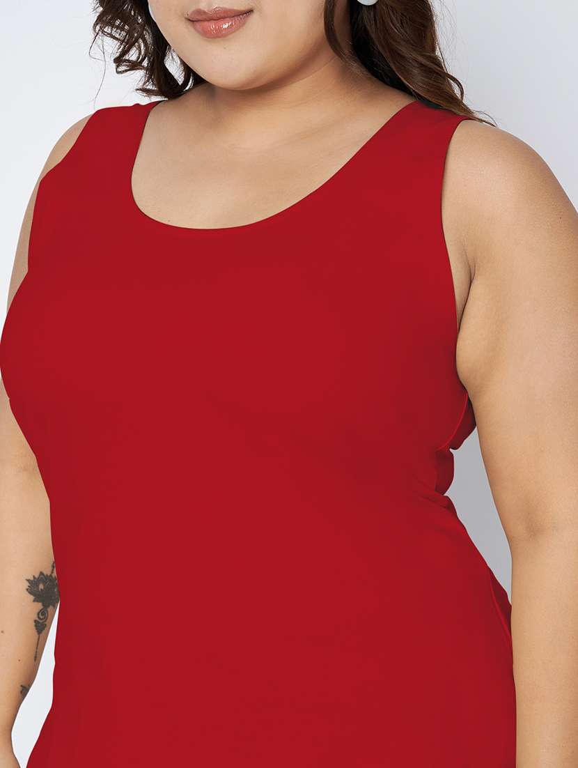women plus size solid sleeveless camisole - 22142343 - Standard Image - 6