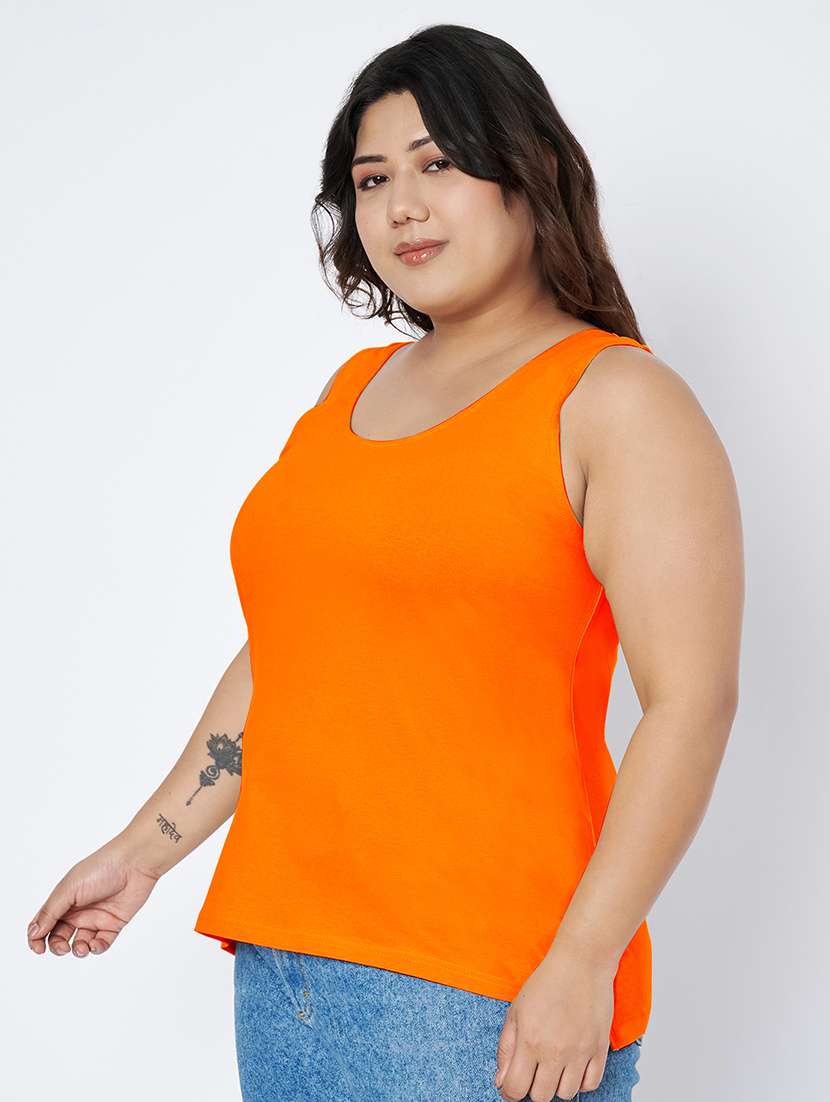 women plus size solid sleeveless camisole - 22142345 - Standard Image - 1
