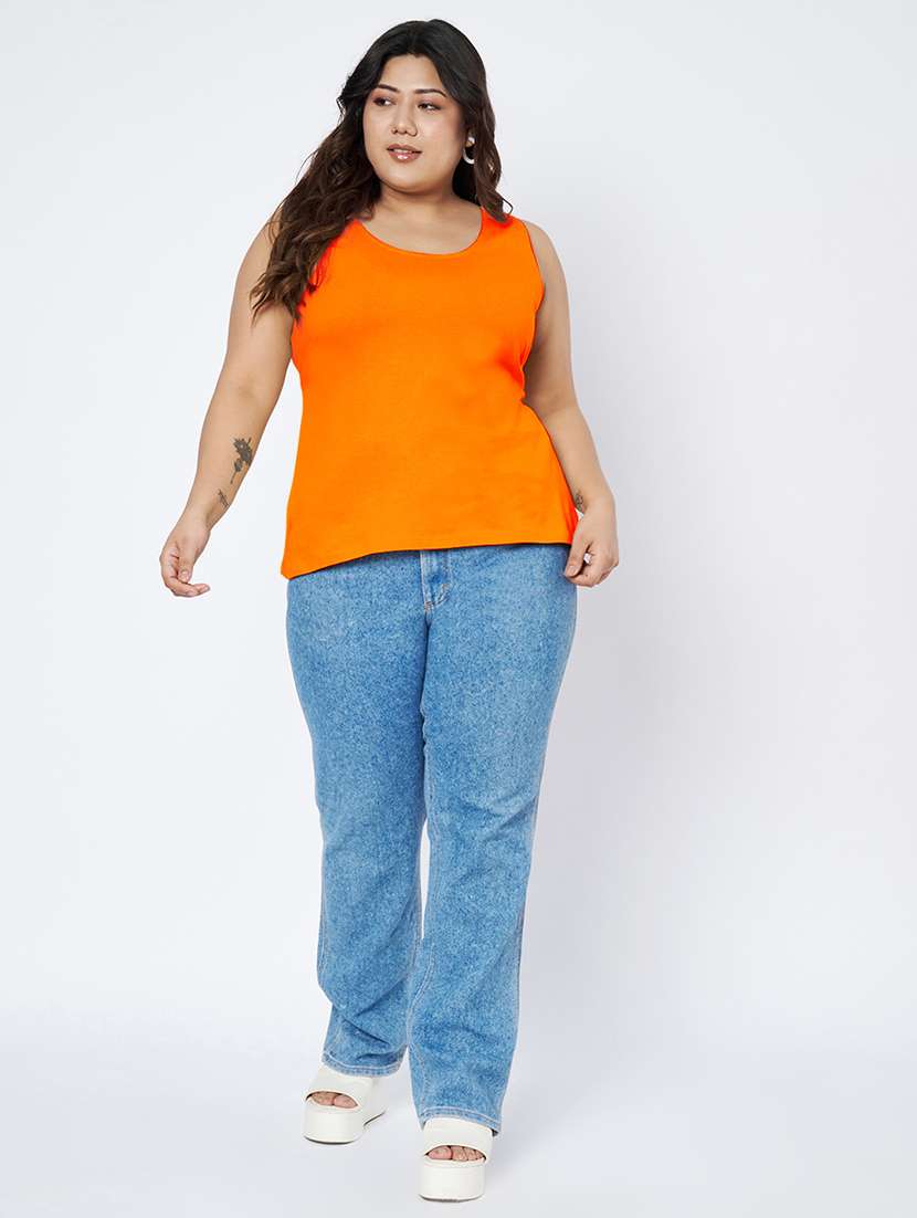 women plus size solid sleeveless camisole - 22142345 - Standard Image - 4