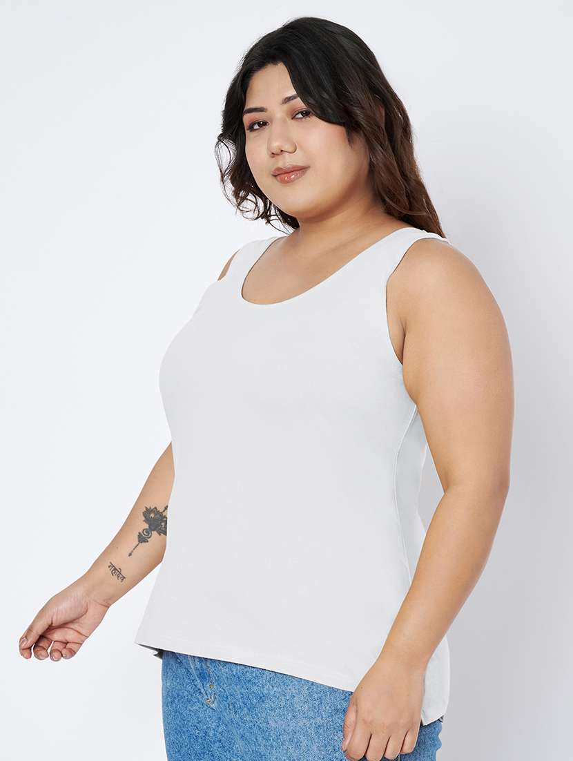 women plus size solid sleeveless camisole - 22142346 - Standard Image - 1