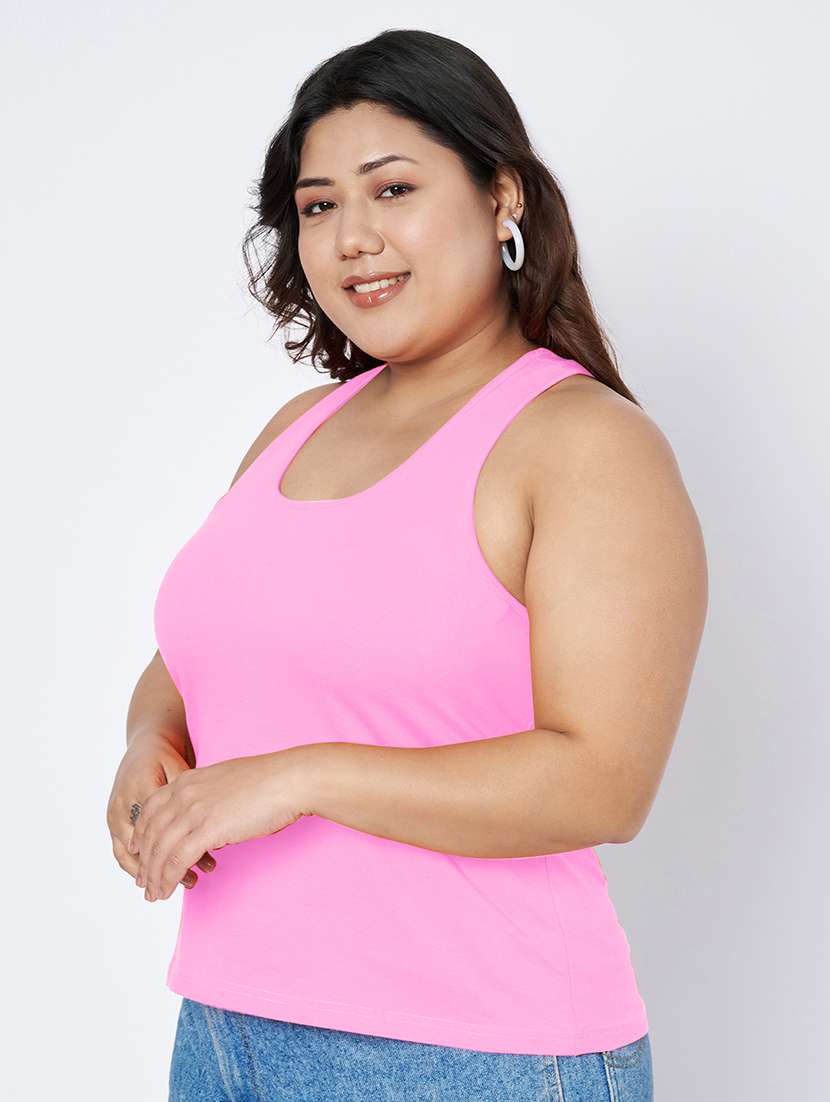 women plus size solid sleeveless camisole - 22142350 - Standard Image - 1