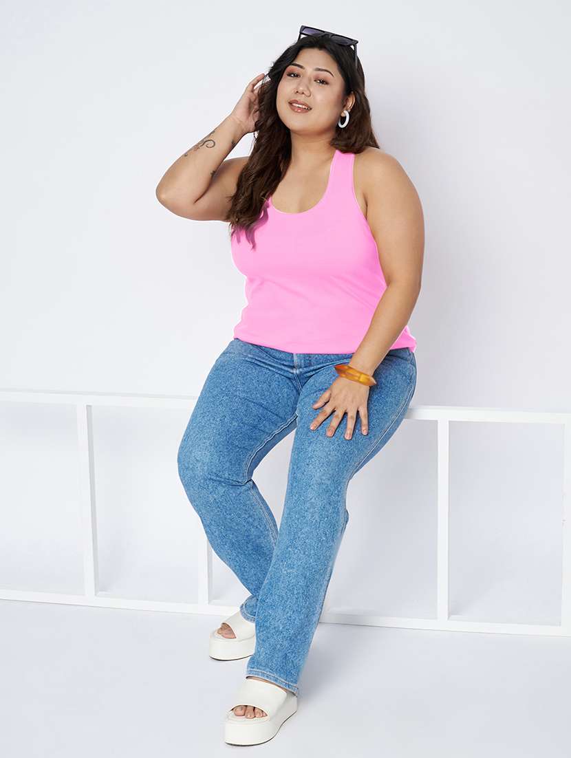 women plus size solid sleeveless camisole - 22142350 - Standard Image - 4
