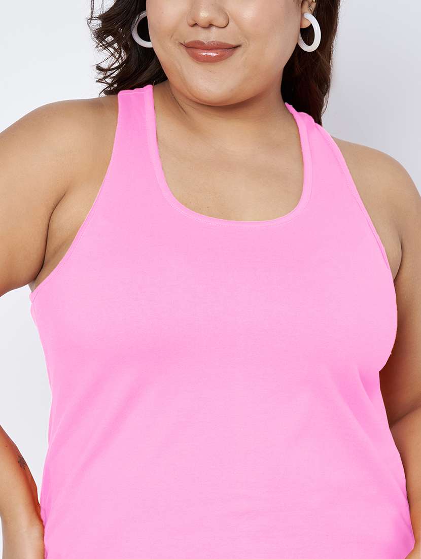 women plus size solid sleeveless camisole - 22142350 - Standard Image - 6