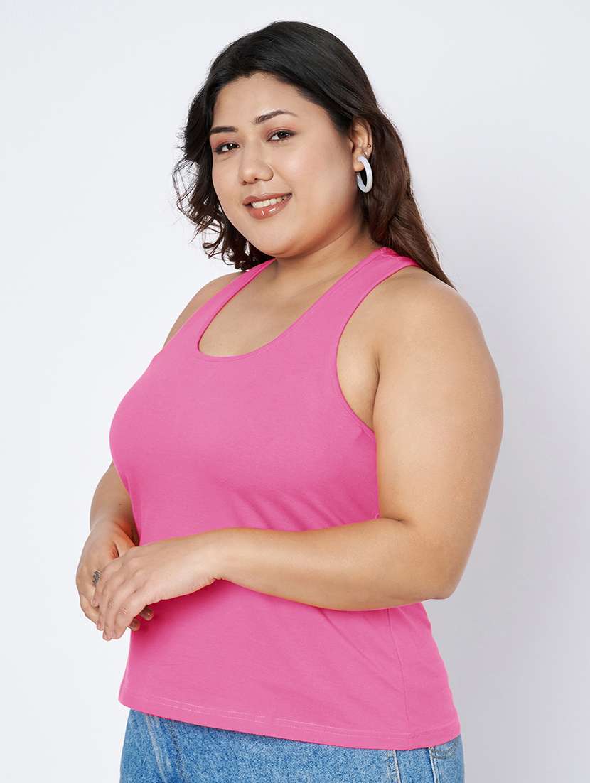 women plus size solid sleeveless camisole - 22142351 - Standard Image - 1