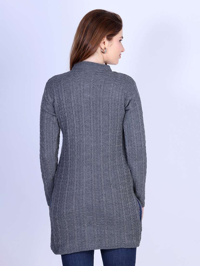 women self designed long sleeve cardigan - 22142361 - Standard Image - 4